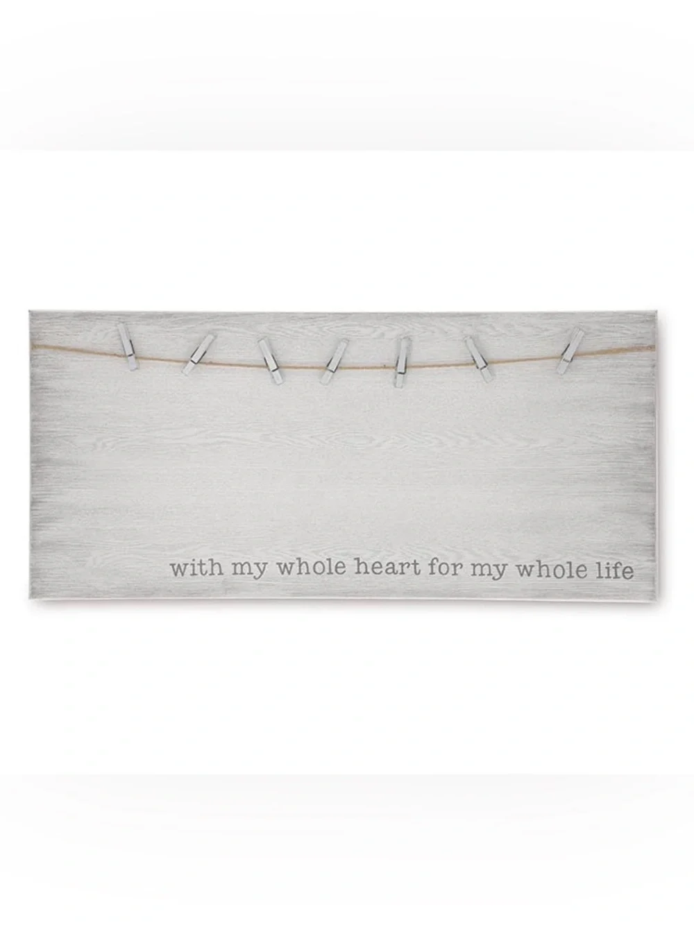 Rustic White Photo Clip Wall Decor